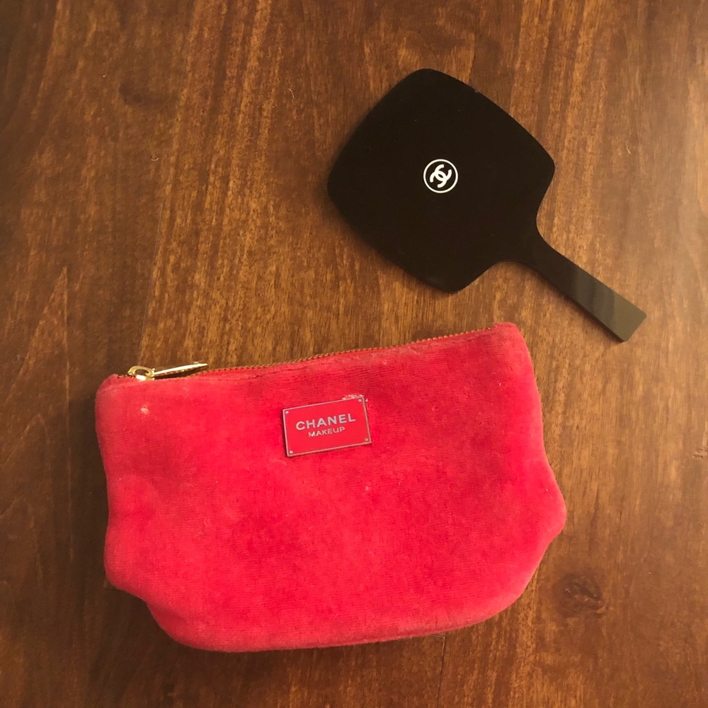Chanel Makeup bag and Mirror